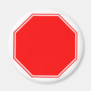 Blanco/Cutomizable Stop Sign Magnet Magneet