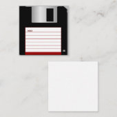 Blanco diskettestation notitiekaartje (Voorkant / Achterkant)