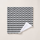 Blanco en wit copacabaanpatroon. bad handdoek (Wasdoekje)