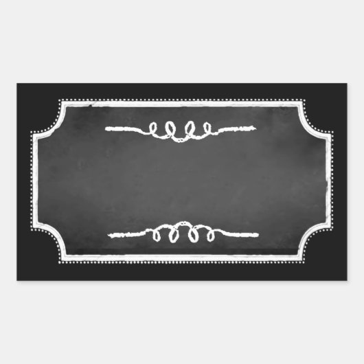  blanco faux krijtbord Sticker labels (Voorkant)