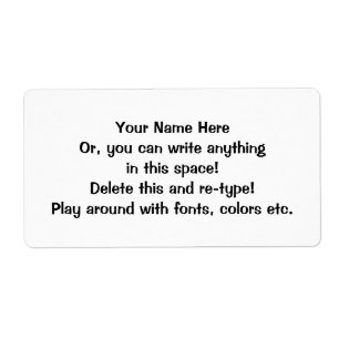 Blanco fijne labels - Personaliseren