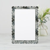 Blanco Floral Invitation Kaart (Staand voorkant)