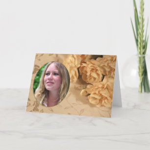 Blanco fotokaart met anjers kaart