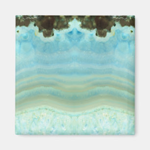 Blanco glamoureus blauw kristal sparen de datum magneet
