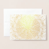 Blanco Gold Foil kerstfeestdag Kaart voor groet (Voorkant met envelop)