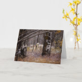 Blanco Golden Retriever-fotokaart Kaart (Gele Bloem)