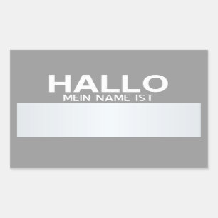 Blanco Hallo mijn naam is ... Personaliseerbaar Rechthoekige Sticker