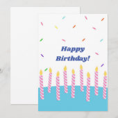 Blanco Happy Birthday-kaart (Voorkant / Achterkant)