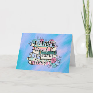 Blanco Kaart: Boek Liefhebber "1000 Lives" Kaart