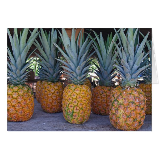 Blanco Kaart met ananas achtergrond (Voorkant Horizontaal)