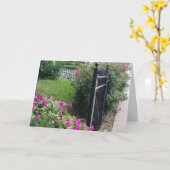 Blanco Kaart met een tuin en poort. (Gele Bloem)