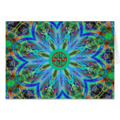 Blanco Kaart Monogram S of Uw keuze (Voorkant Horizontaal)