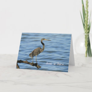 Blanco Kaart notitie met getricoliseerd heron