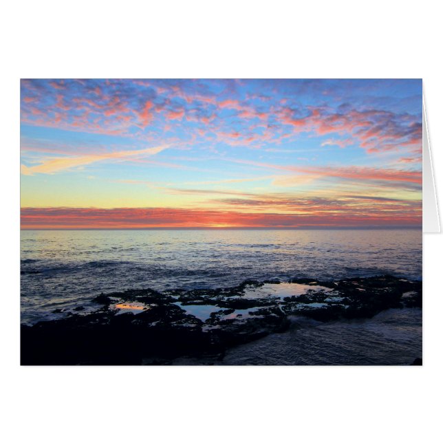 Blanco kaart, Ocean Sunset (Voorkant Horizontaal)