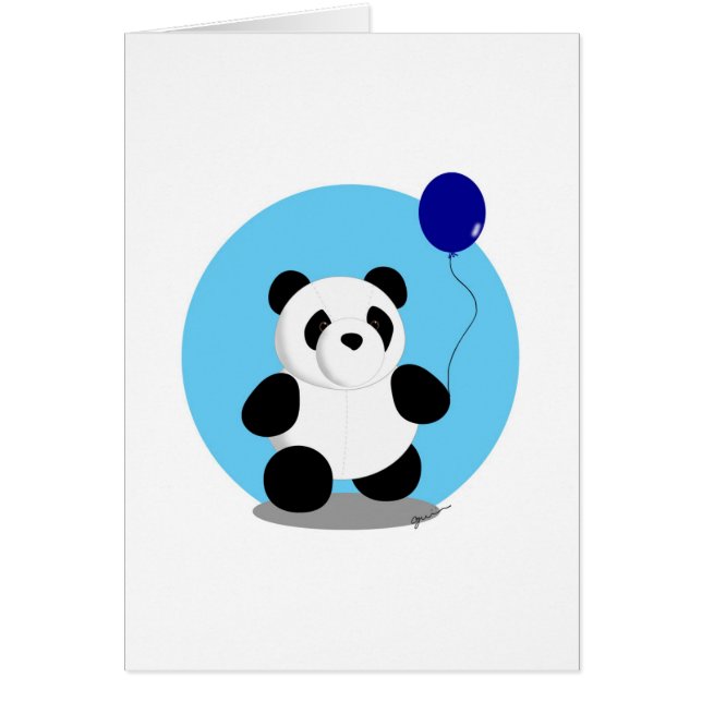 Blanco kaart - Panda Blue (Voorkant)