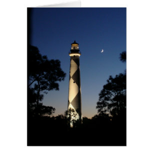 Blanco Kaart van Cape Lookout Lighthouse