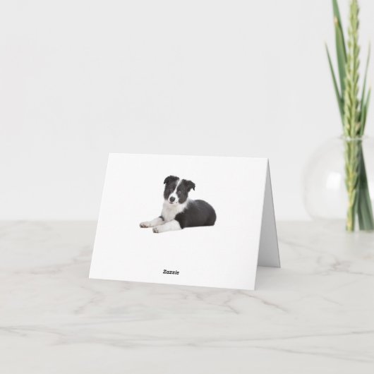 Blanco kaart voor puppy door rand (Achterkant)