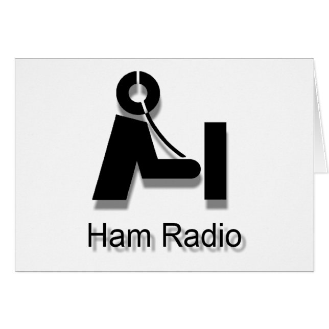 Blanco Kaarten voor Ham Radio 3-D PlainLogo aanpas (Voorkant Horizontaal)