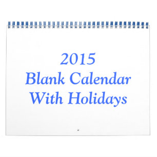 Blanco kalender 2015 met Feestdagen