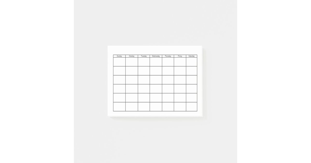 Blanco kalender-raster notes Zazzle.be