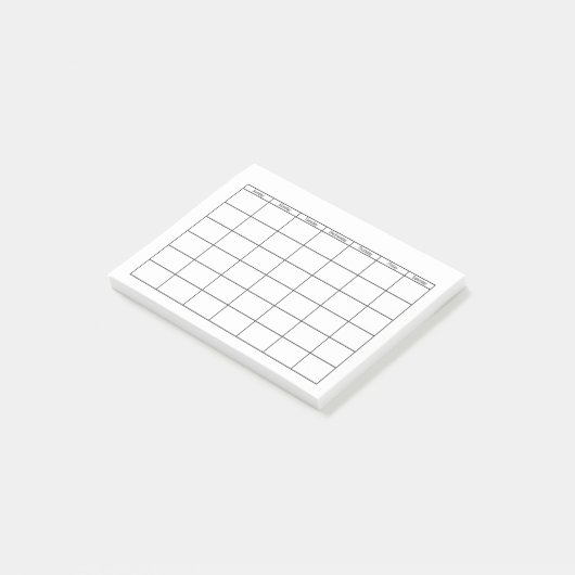 Blanco kalender-raster post-it® notes (Schuin)