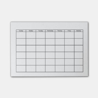 Blanco kalender-raster post-it® notes