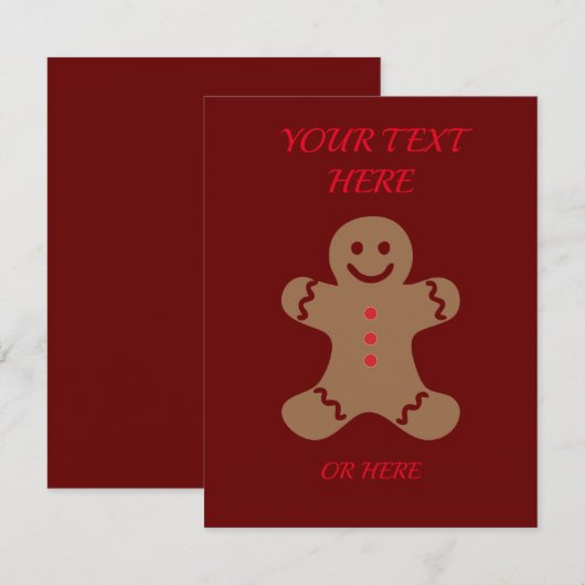 Blanco kerstkaart (Voorkant / Achterkant)