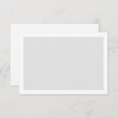 Blanco kleurenbruiloft advieskaart (Voorkant / Achterkant)