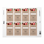 Blanco Kraft Floral Soy Wax Melt Labels (Full Sheet)