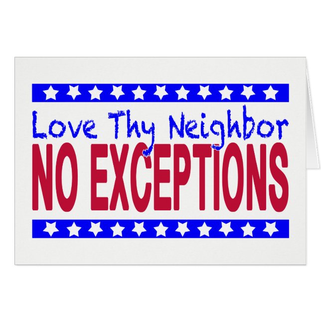 Blanco "Love Thy Bour NO EXCEPTIONS" (Voorkant Horizontaal)