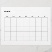 Blanco Maandkalender Landschap 5 weken 8,5 x 11 Flyer (Voorkant)
