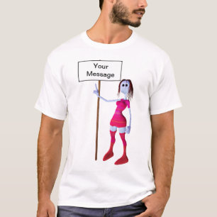 Blanco mededeling of teken t-shirt