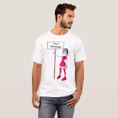 Blanco mededeling of teken t-shirt (Voorkant volledig)