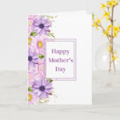 Blanco Moederdag Kaart (Gele Bloem)