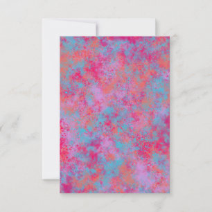 Blanco Neon Paint Splatter Invitation Kaart