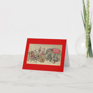 Blanco Note Kaart met Circus Illustratie