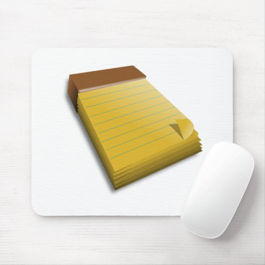 Blanco notebook muismat (Met muis)