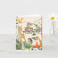 Blanco notiecard met Waterverf Woodland Animals