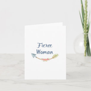 Blanco notiecard voor Vierce Woman Kaart