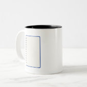 Blanco notitieboek tweekleurige koffiemok (Voorkant links)