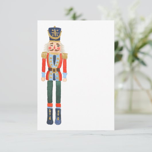 Blanco Nutcracker-kerstKaart Kaart (Staand voorkant)