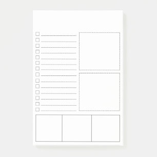 Blanco om Post-it® notes van lijst te doen