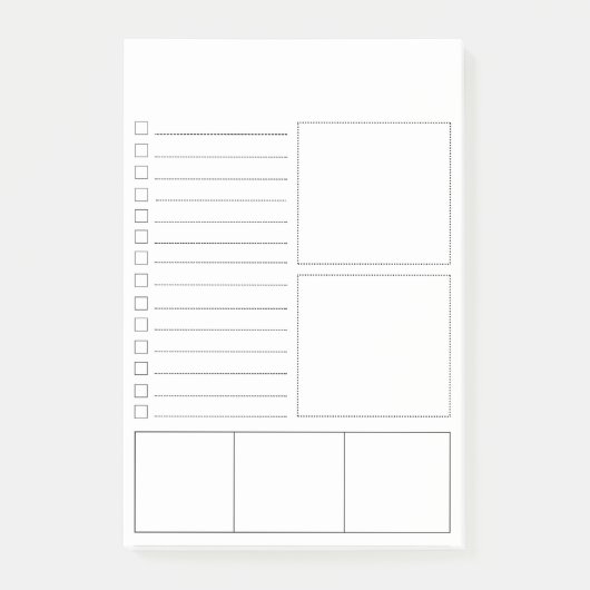 Blanco om Post-it® notes van lijst te doen (Voorkant)