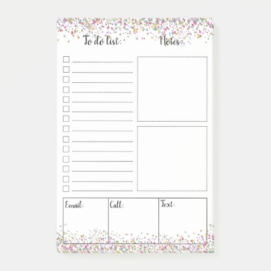 Blanco om Post-it® notes van lijst te doen (Voorkant)