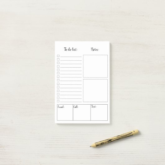 Blanco om Post-it® notes van lijst te doen (Op bureau)