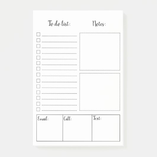 Blanco om Post-it® notes van lijst te doen (Voorkant)