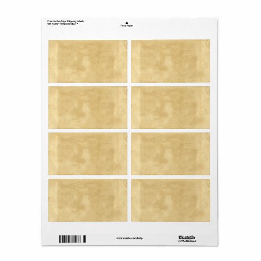 Blanco oud papier etiket (Full Sheet)