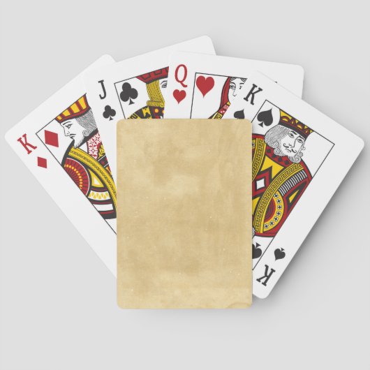 Blanco oud papier pokerkaarten (Achterkant)