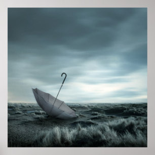 Blanco pagina's tijdens de vlucht poster