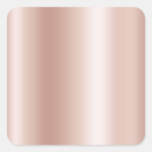 Blanco Pale Roze Gouden Ombre Folie Vierkante Sticker